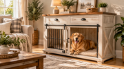 Farmhouse dog crate furniture main view