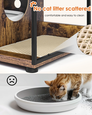 Litter Box Enclosure for 2 Cats.Cat Litter Box Furniture,Enclosed Cat Litter Boxes,Cat Furniture Cabinet,Rustic Brown