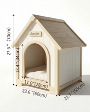 DAISY Cedar Indoor Dog House – A Warm, Cottage-Style Wooden Home for Small Pets