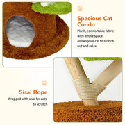 148 cm Tall Cat Tree for Indoor Cats, Large Cat Tower with Luxury Cat Condo, Cat Tree Tower with Soft Cushion, Scratching Board