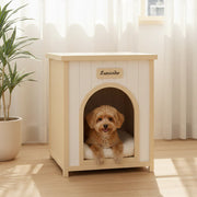 ELISE Side Table Pet House | Solid Wood Indoor Dog House Furniture for Small Pets